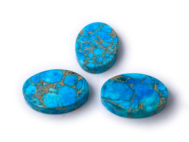 2PC 13x18mm blue Sea Sediment Imperial Jasper cabochon