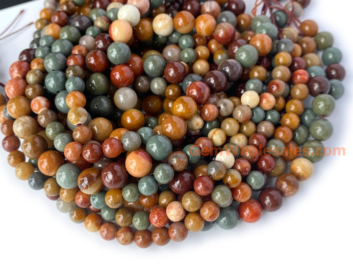 Natural Alashan Agate 6mm/8mm Round beads, 15"
