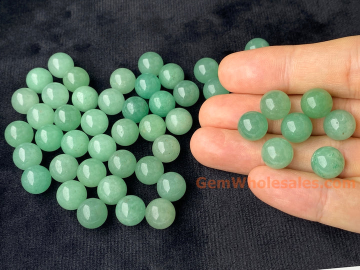 10PCS 10mm natural green aventurine undrilled round single stone beads