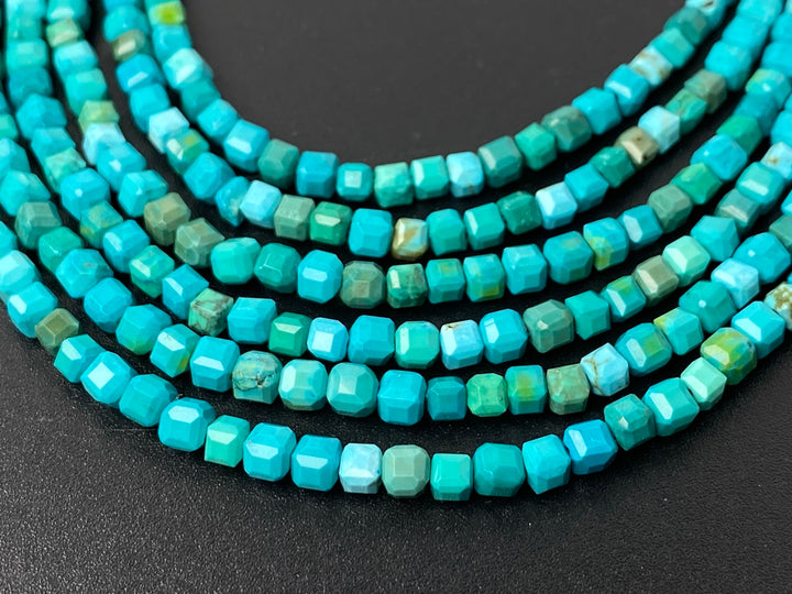 howlite faceted cube beads