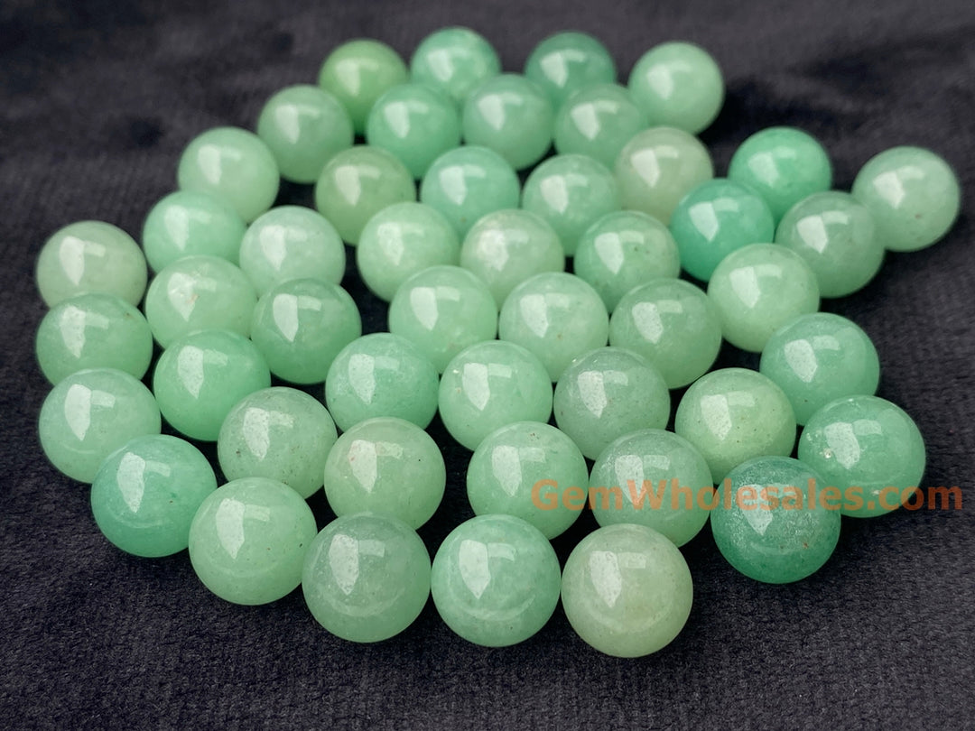 10PCS 10mm natural green aventurine undrilled round single stone beads