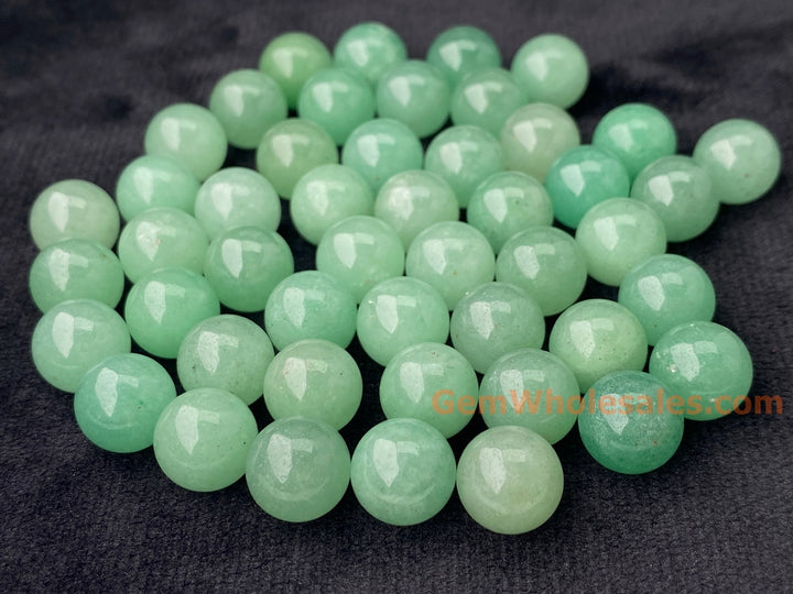 10PCS 10mm natural green aventurine undrilled round single stone beads
