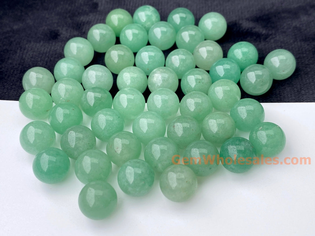 10PCS 10mm natural green aventurine undrilled round single stone beads