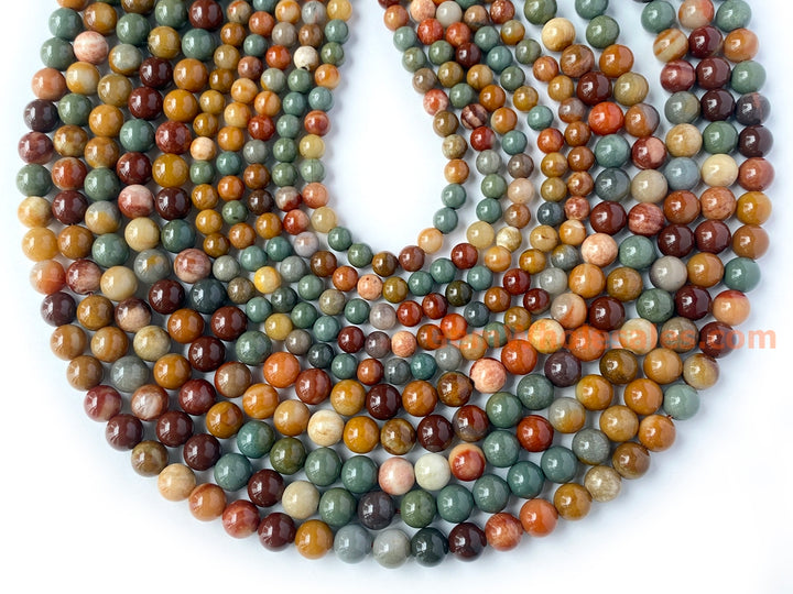 Natural Alashan Agate 6mm/8mm Round beads, 15"
