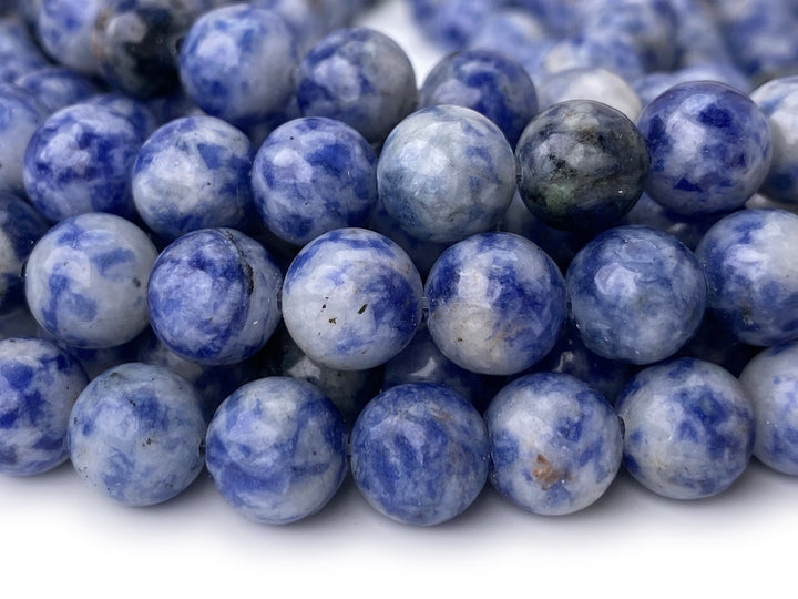 15" 6mm/8mm/10mm Natural blue spot stone round jewelry beads