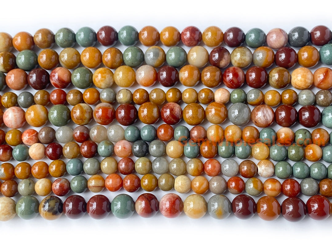 Natural Alashan Agate 6mm/8mm Round beads, 15"