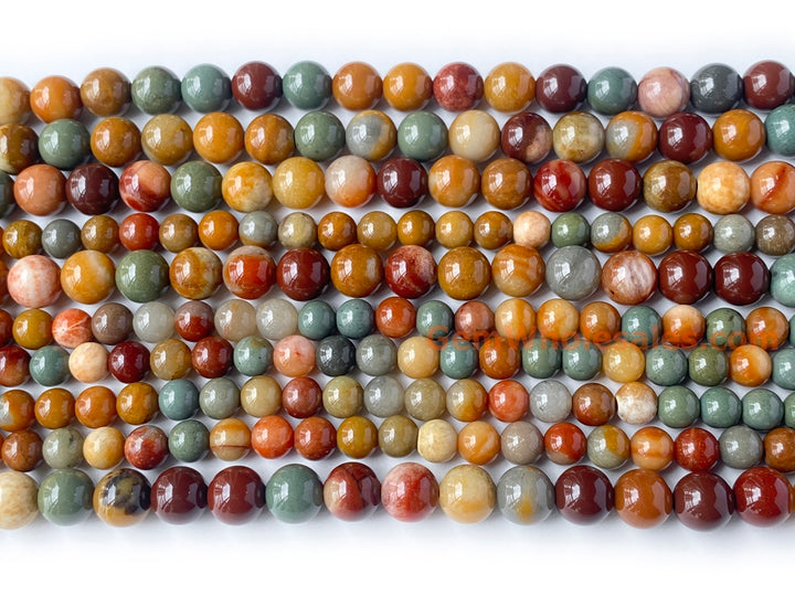Natural Alashan Agate 6mm/8mm Round beads, 15"