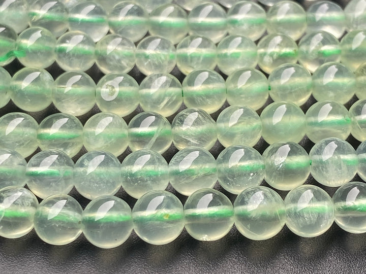 Perles rondes en pierre de préhnite naturelle AA de 15,5 pouces, 6 mm, pierres précieuses vertes et pierres semi-précieuses