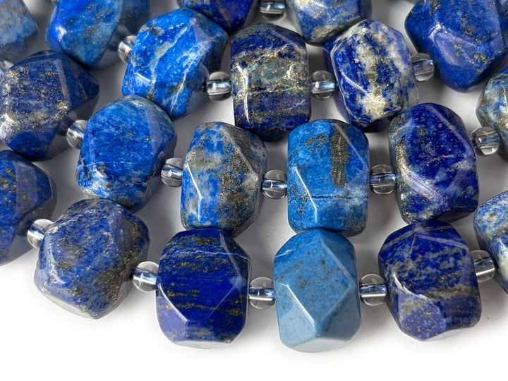 Perles pendentifs à facettes en lapis-lazuli naturel de 15,5 pouces (15 à 20 mm)