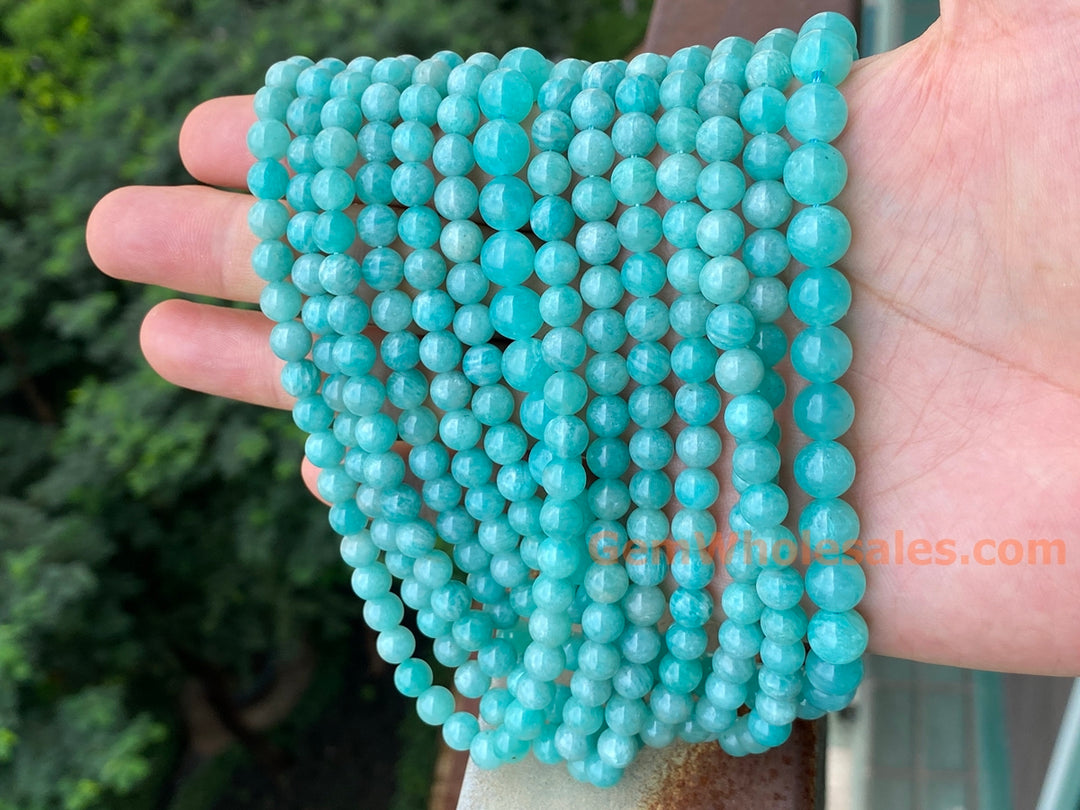 15.5" 8mm AA Natural amazonite stone round jewelry beads Mozambique
