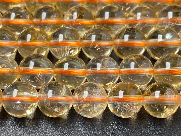 15.5" 8mm/10mm/12mm Natural genuine Citrine round beads