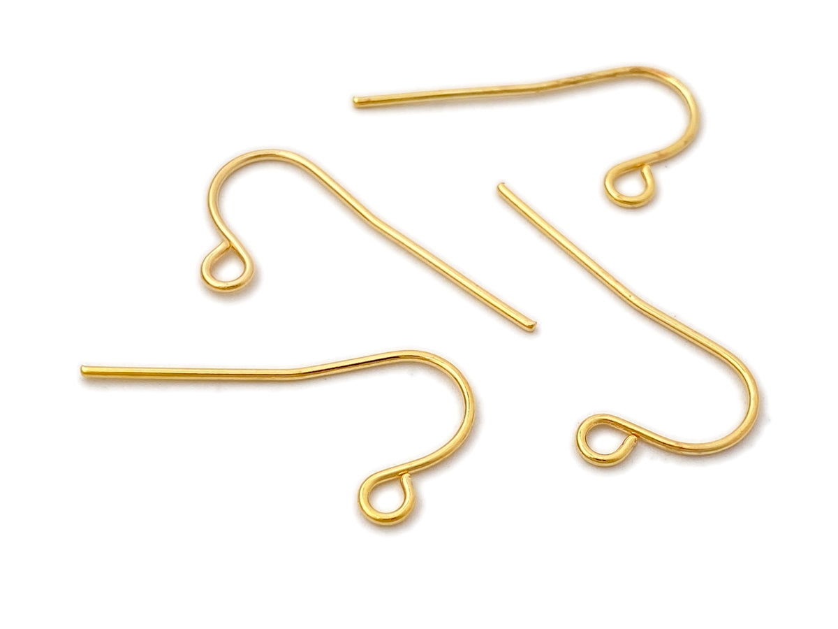 10PCS 24x11mm Gold Plated brass simple earring hooks