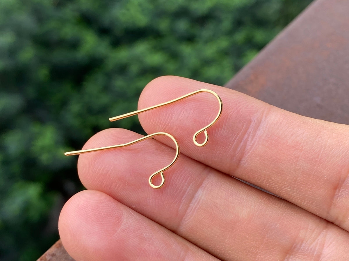 10PCS 24x11mm Gold Plated brass simple earring hooks