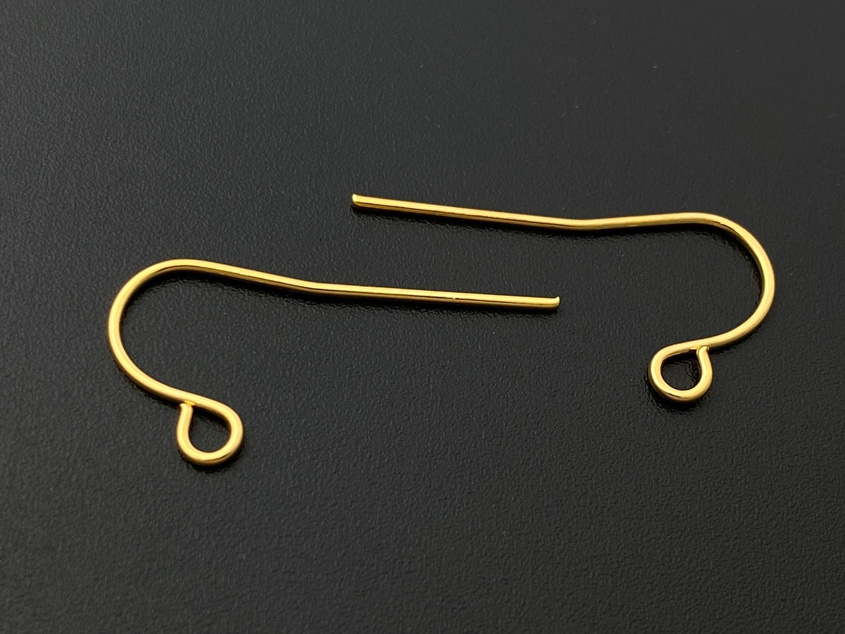 10PCS 24x11mm Gold Plated brass simple earring hooks