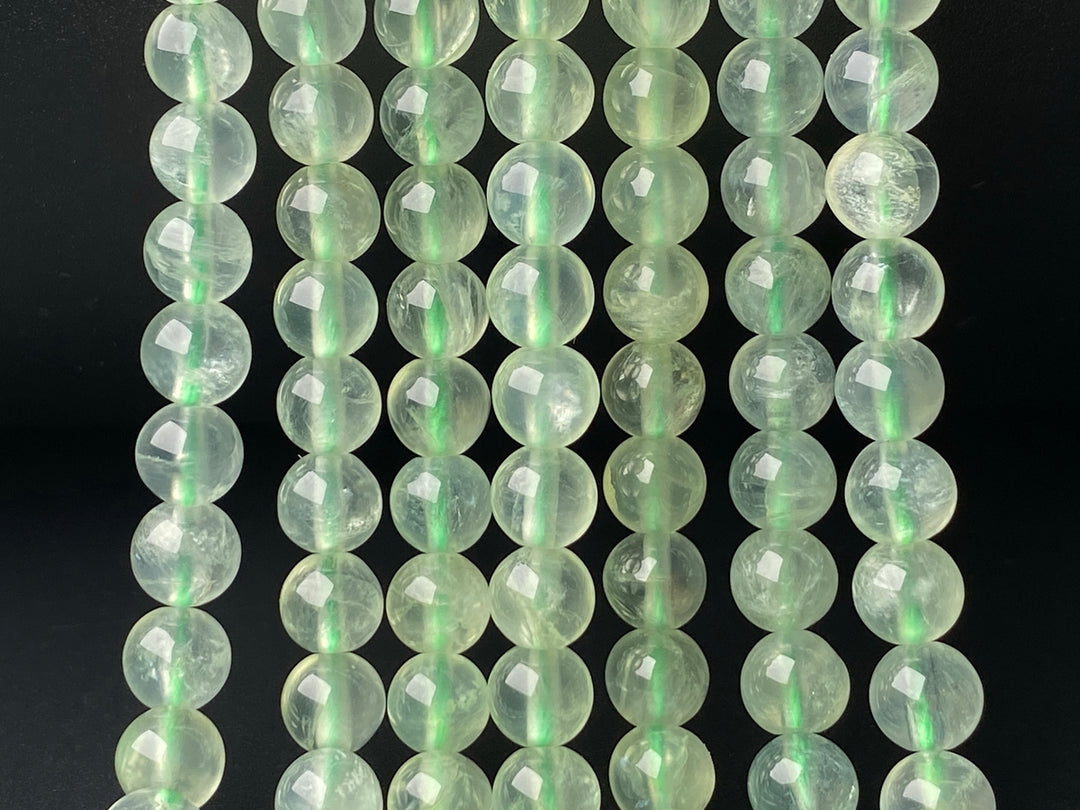 Perles rondes en pierre de préhnite naturelle AA de 15,5 pouces, 6 mm, pierres précieuses vertes et pierres semi-précieuses