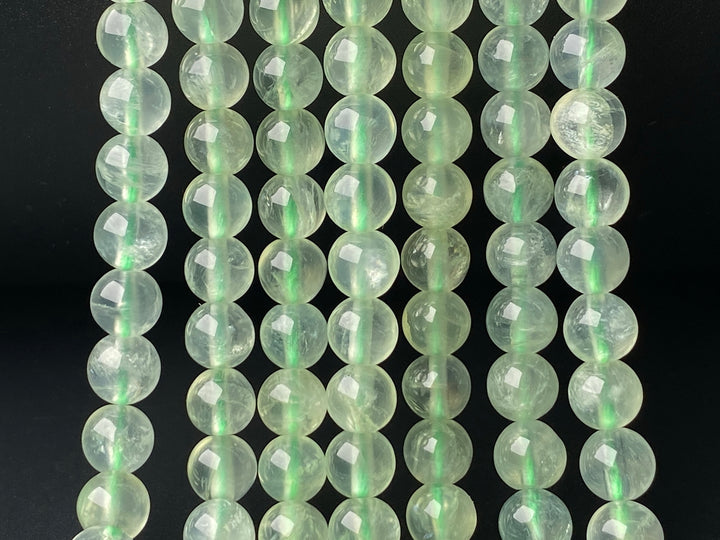 Perles rondes en pierre de préhnite naturelle AA de 15,5 pouces, 6 mm, pierres précieuses vertes et pierres semi-précieuses