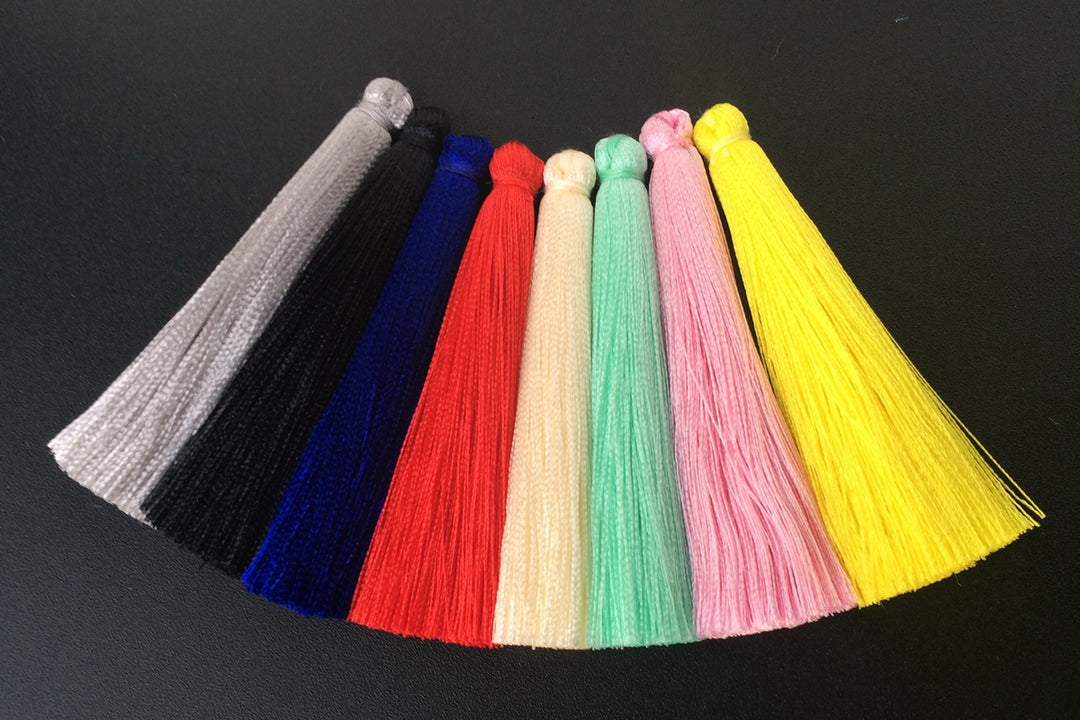 10PCS 6.5cm High Quality black Handmade silk Thread Tassels
