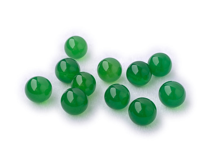 8mm undrilled green agate beads