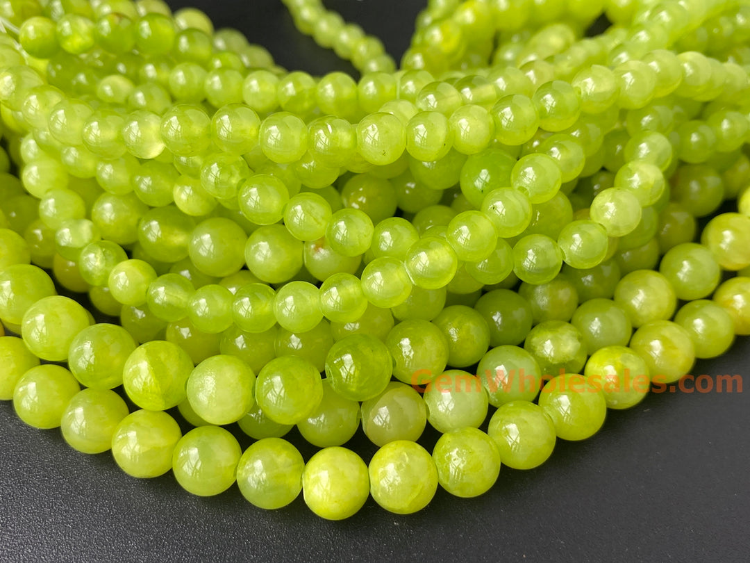 15" 8mm/10mm/12mm mix color green jade Round beads