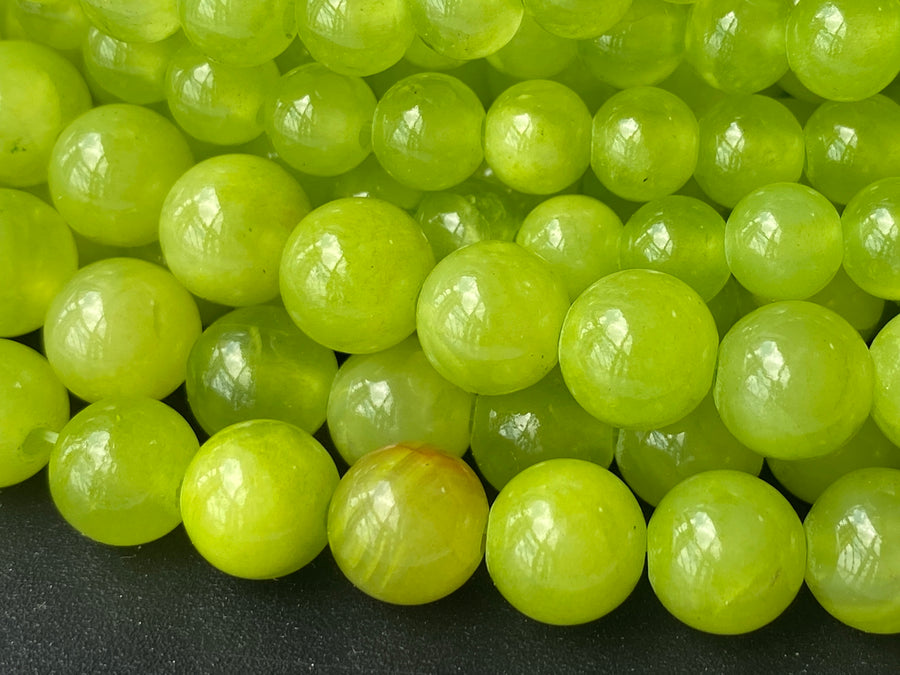 15" 8mm/10mm/12mm mix color green jade Round beads