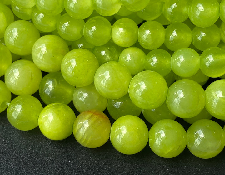 15.5" 6mm mix color green jade Round beads
