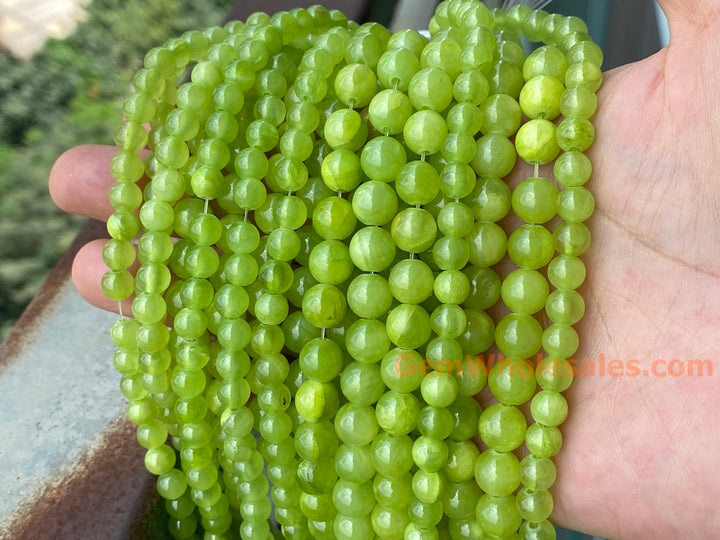 15" 8mm/10mm/12mm mix color green jade Round beads