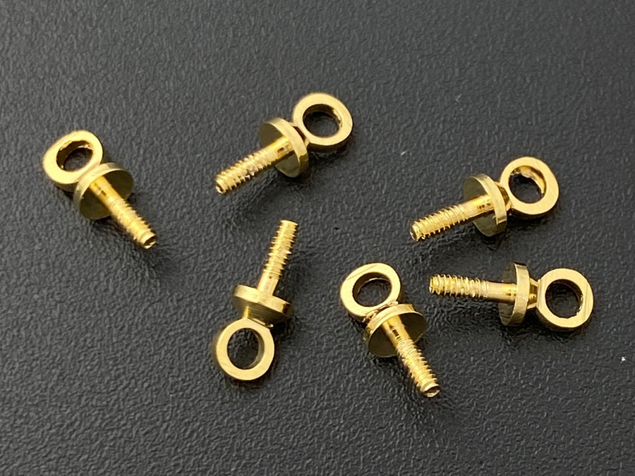20PCS 7x3mm gold plated brass Screw Eye Bails Pin findings