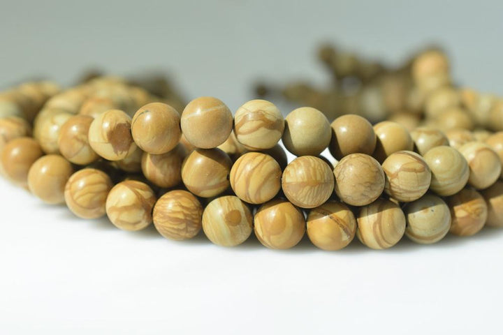 15.5" natural Wood jasper 6mm/8mm/10mm/12mm round beads, Yellow gemstone