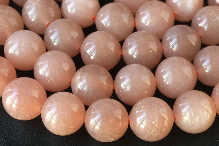 15.5" 8mm natural Sunstone round beads , Orange moonstone