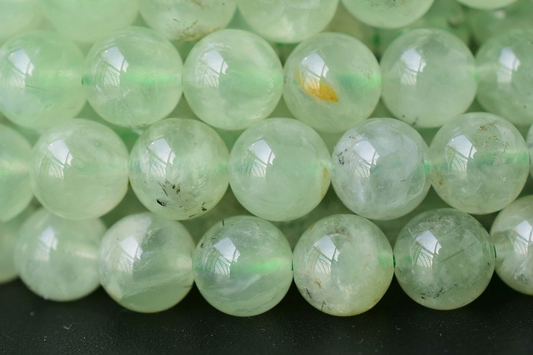 15.5" 8mm Natural prehnite stone Round beads, green gemstone & Semi precious stone beads A