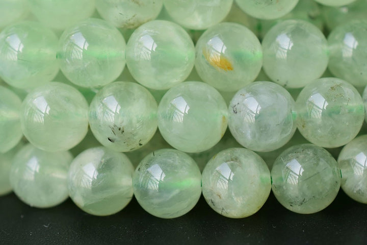 15.5" 8mm Natural prehnite stone Round beads, green gemstone & Semi precious stone beads A
