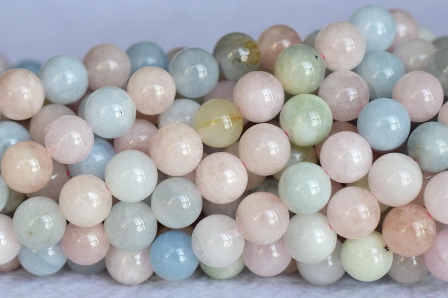 Morganite - Round- beads supplier