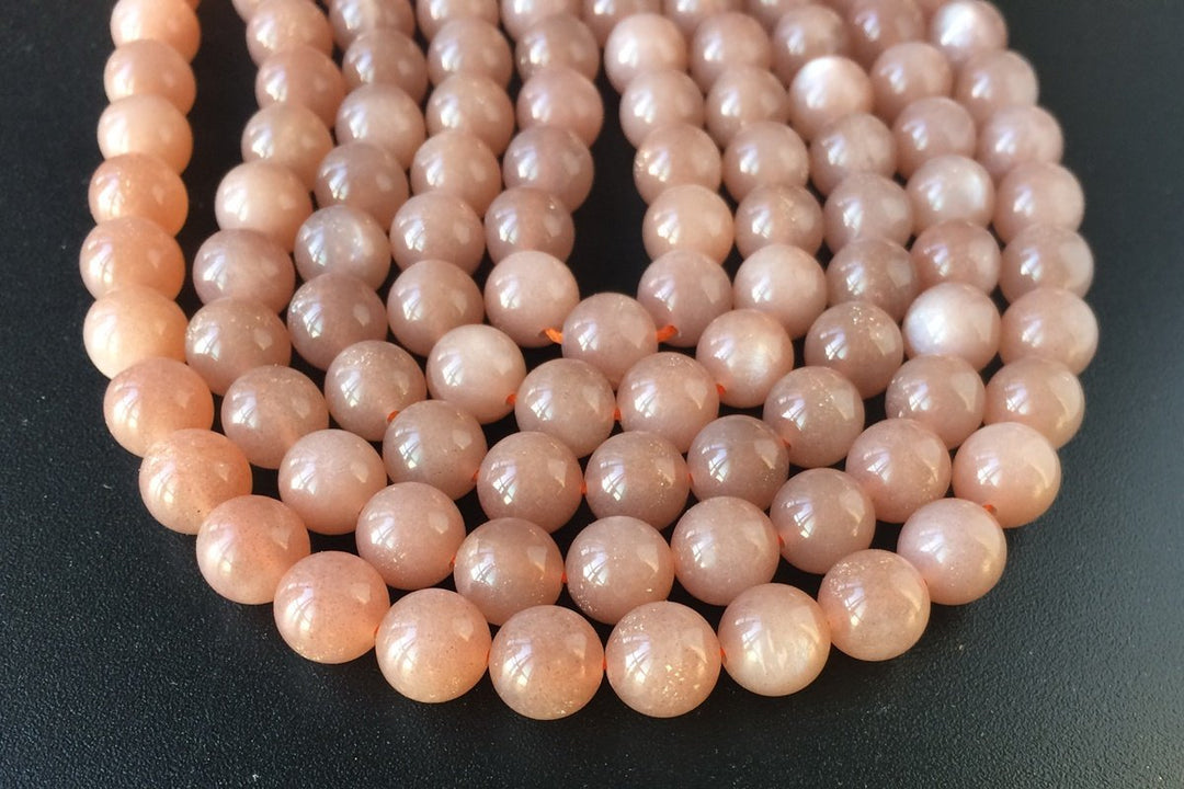 15.5" 8mm natural Sunstone round beads , Orange moonstone