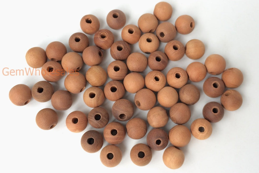 50pcs 10mm Jujube wood round beads brown color Wooden beads
