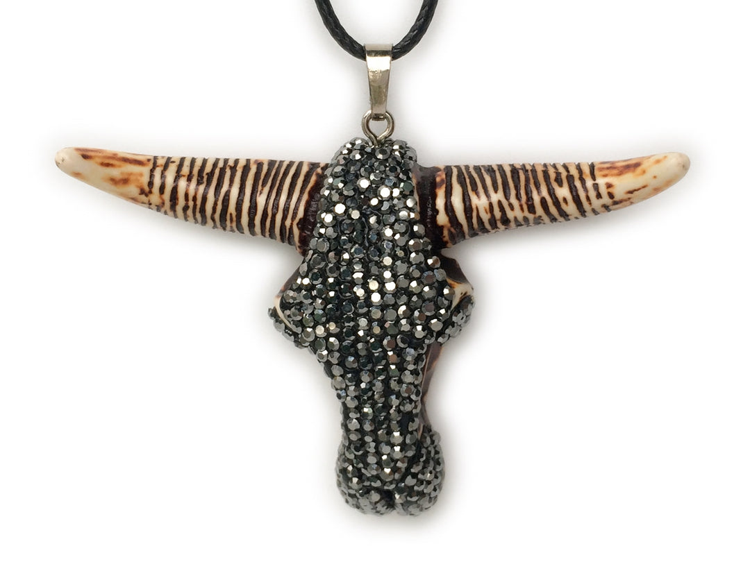 1PC 50x70mm Coffee color Resin bull cow head pendant