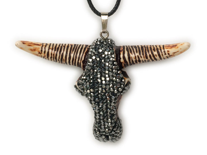 1PC 50x70mm Coffee color Resin bull cow head pendant