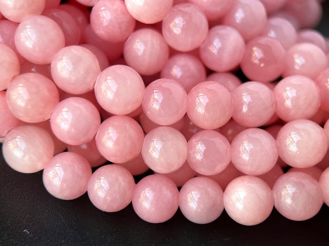 15.5" 8mm pink dyed jade Round beads gemstone