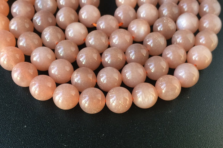 15.5" 8mm natural Sunstone round beads , Orange moonstone