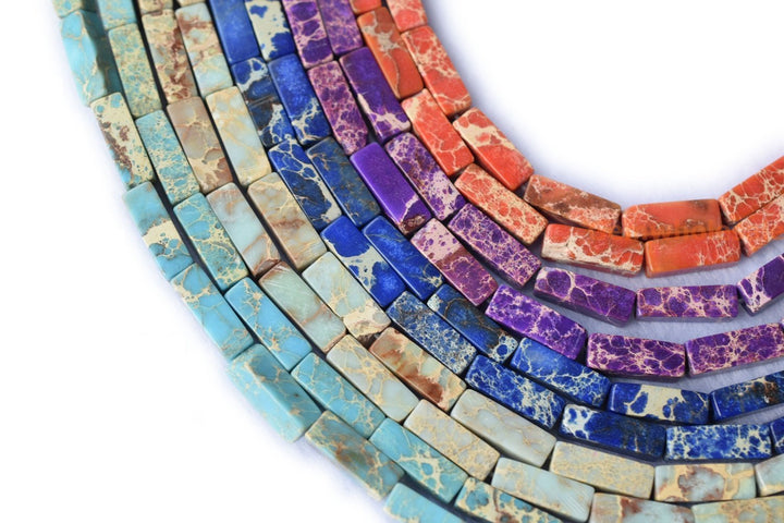 Sediment,impression jasper,emperor jasper,Aqua terra jasper - Tube- beads supplier