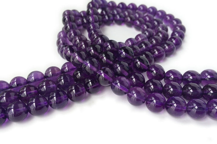 15.5" Natural 5A dark amethyst round beads 6mm/8mm/10mm/12mm, gemstone