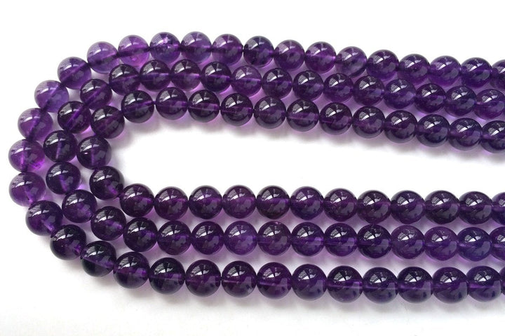 15.5" Natural 5A dark amethyst round beads 6mm/8mm/10mm/12mm, gemstone