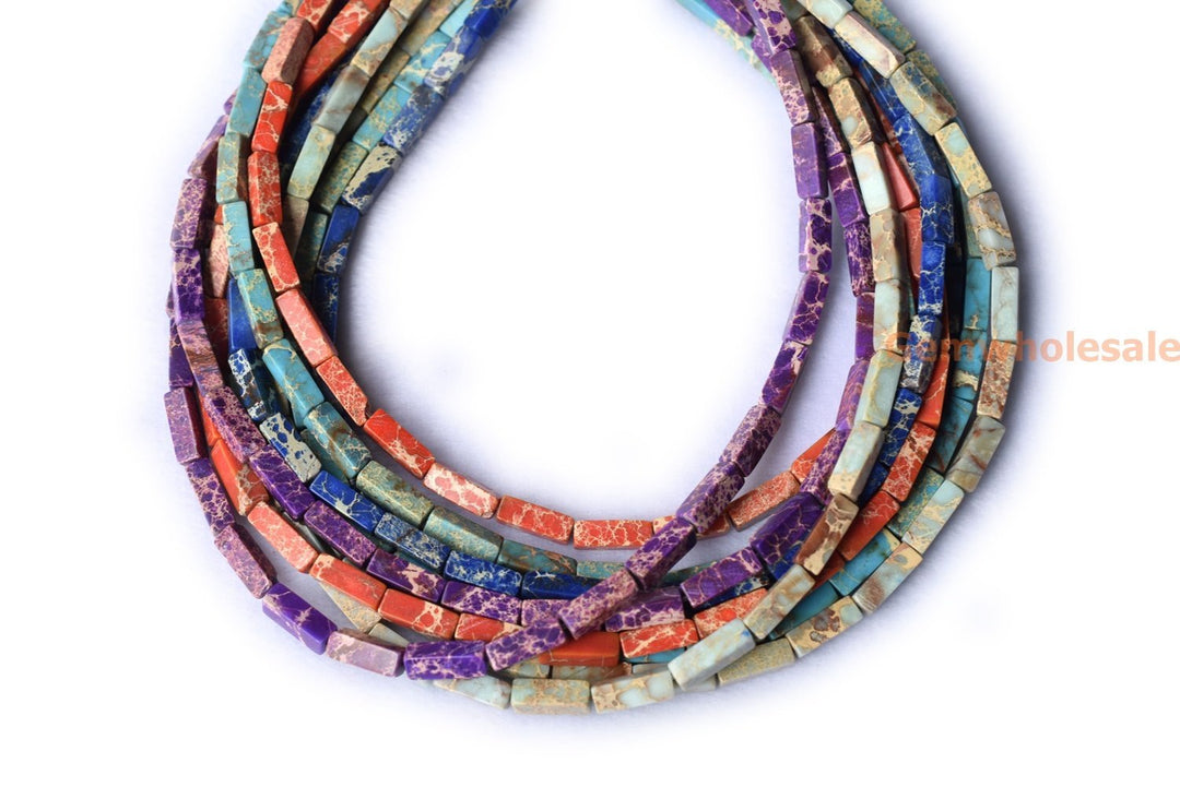 Sediment,impression jasper,emperor jasper,Aqua terra jasper - Tube- beads supplier