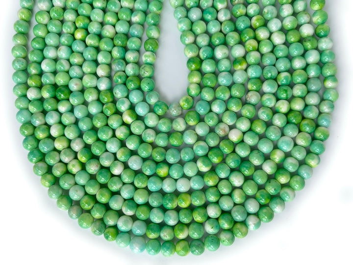 15.5" 8mm Dyed blue green jade round jewelry beads supply X07