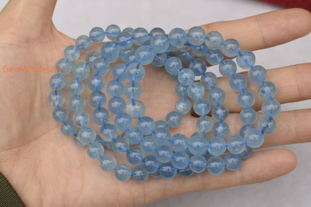 Aquamarine - Round- beads supplier