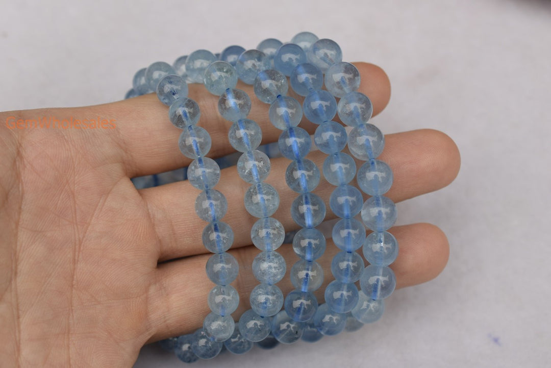 Aquamarine - Round- beads supplier