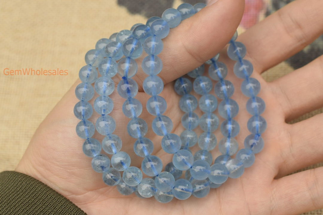 Aquamarine - Round- beads supplier