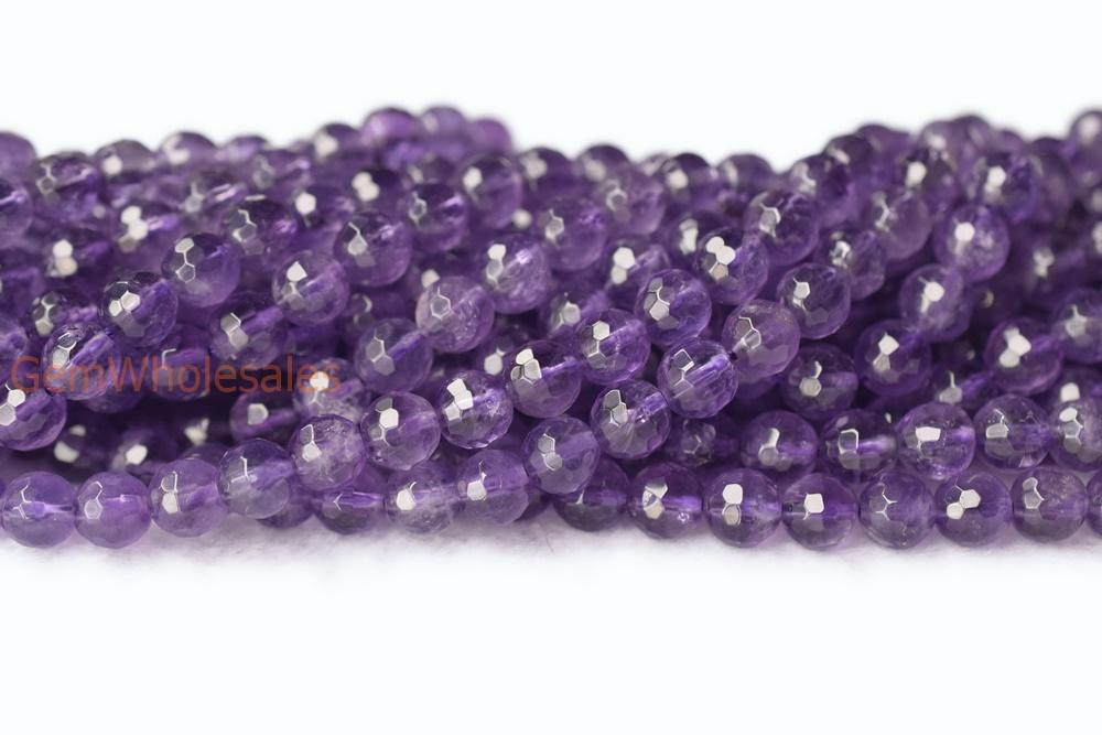 Amethyst - round faceted- beads supplier