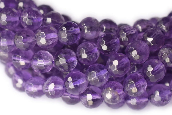 Amethyst - round faceted- beads supplier