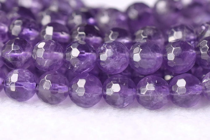 Amethyst - round faceted- beads supplier
