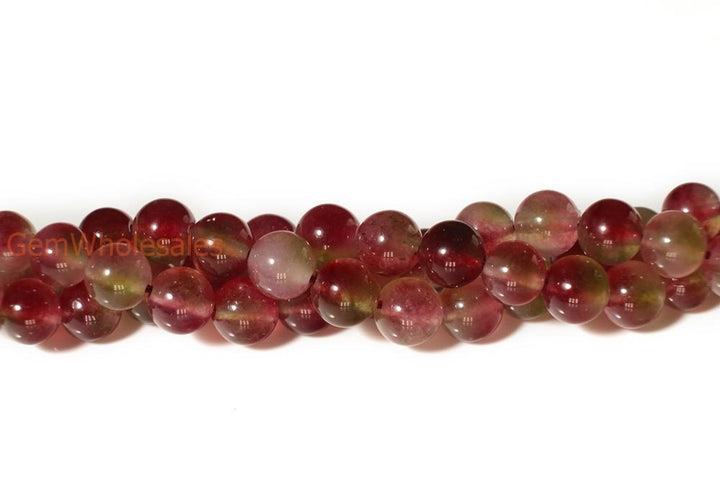 15" 6mm/8mm/10mm/12mm purple green Malaysian jade Round beads gemstone